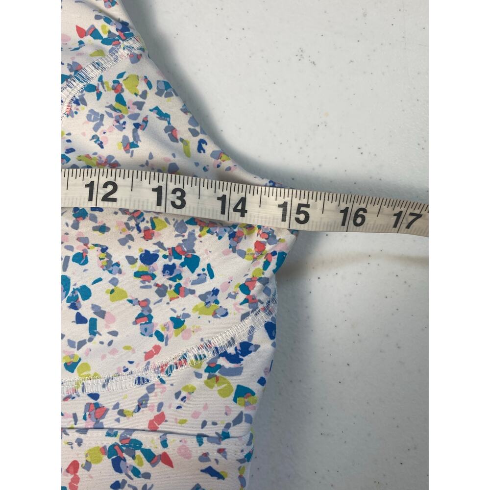 Old Navy Active Whit Multicolored Paint Specks Racerback Sports Bra Size Medium - Picture 5 of 5